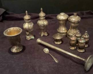 Sterling Silver Salt N Pepper Shakers 