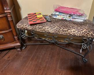 Iron base bench