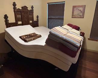 King size electronic bed (twin mattresses) has heat & massage 