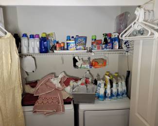 Misc laundry and cleaning items.