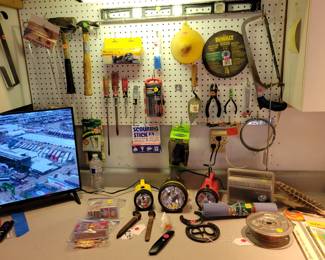 Hand tools and misc. garage bits and pieces.