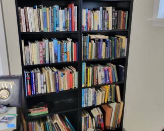 Books, books and more books. Sentry safe.