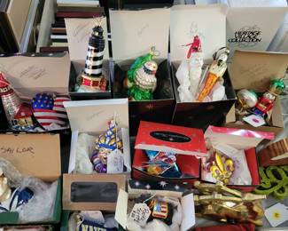 Collectible Christopher Radko ornaments.
