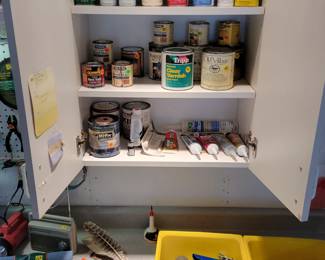 Misc paints, caulks, houeshold maintenance.