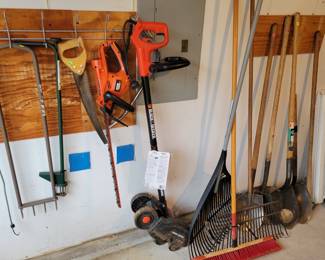 Garden tools and power tools.