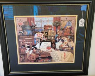 Signed Charles Wysocki " Maggie the Mess Maker" print.