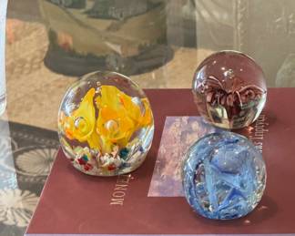 Art glass paper weights