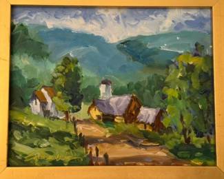 One of several small Landscape paintings by plein air artists