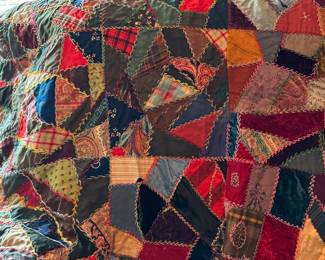 Crazy quilt topper