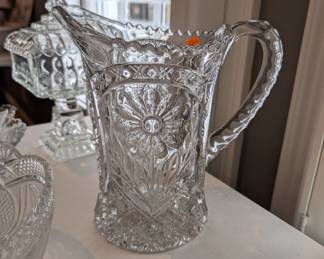 Nice collection of heavy cut glass and crystal 