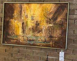 Signed Van Hoople 1972 Acrylic on Board 