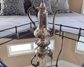Early 19th Century, Sterling Silver Tea Pot. Several Similar Silver Pieces Available by Appointment Only.
