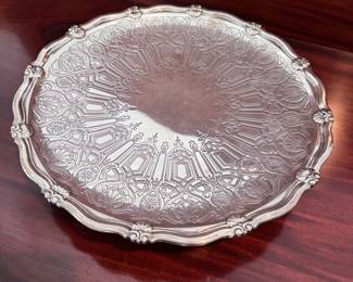 Antique Silver Cake Plate