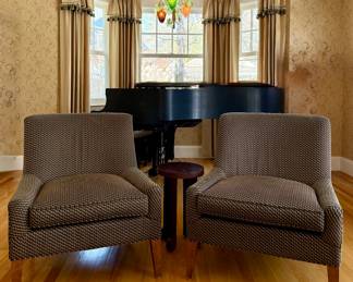 (2) Candice Olsen Club Chairs