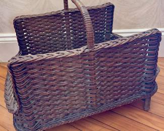 Haywood Wakefield Antique Wicker Wood Carrier