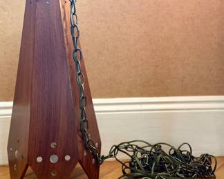 Mid Century Teak Chandelier