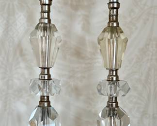 Imported Hand Cut Glass Lamps
