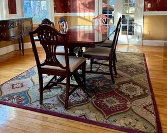 Duncan Phyfe Dining Table & 6 Chairs