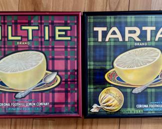 Framed Vintage Crate Labels - Corona Foothill Lemon Company