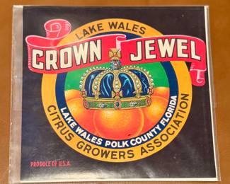 Vintage Crown Jewel Crate Label