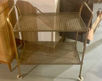 Mid Century Metal Bar Cart