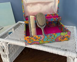 Antique Silverplate Hairbrush and Comb