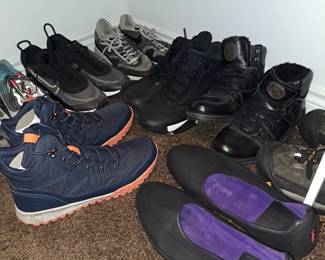 Mens shoes range in sizes 12 - 14.