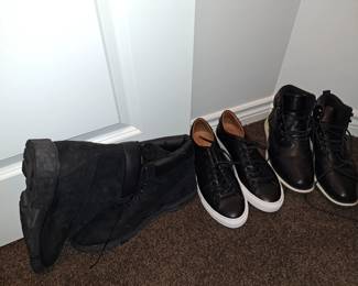 Mens shoes range in sizes 12 - 14.