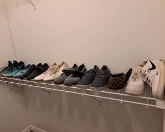 Mens shoes range in sizes 12 - 14.