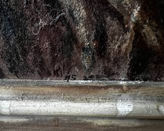 Oil canvas by H Schweig $300