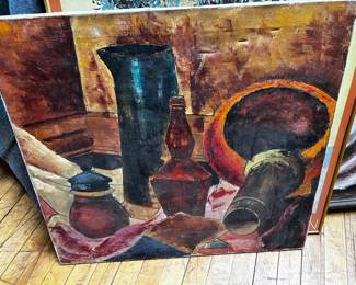 Oil canvas by H Schweig $300