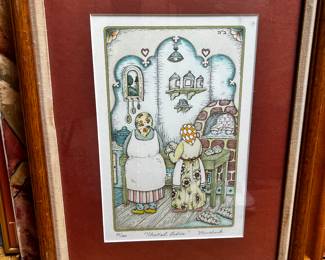 framed print titled "Challah Ladies" by Michoel Muchnik