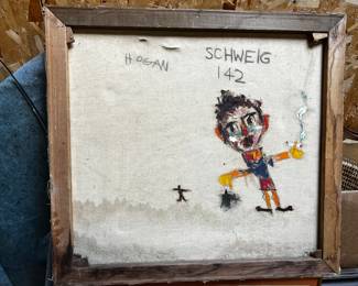 Oil canvas by H Schweig $300 (back)