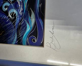 framed LE signed print titled "The End of the Flood" (Genesis 9:15) by Bracha Lavee Brym $160