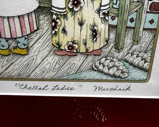 framed print titled "Challah Ladies" by Michoel Muchnik