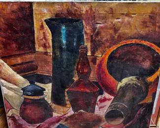 Oil canvas by H Schweig $300