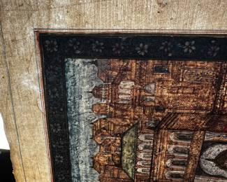 Antique Persian handpainted parchment $100