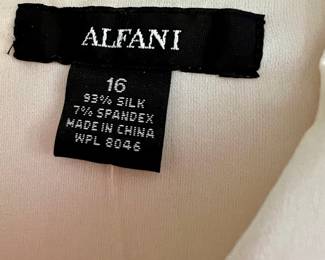 Alfani Cream Silk Blouse - Size 16
