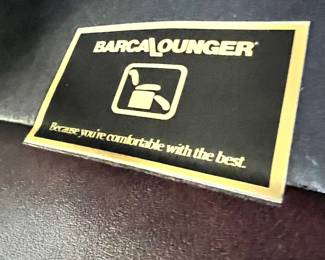 Barcalounger Brown Leather Reclining Arm Chair