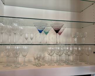 Set of 4 Waterford Marquis Polka Dot Martini Glasses