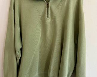 Tommy Bahama Women's Green Quarter Zip Pullover Sweater – Size Large