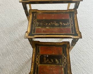 Set of 3 Florentia Italian Florentine Nesting Tables