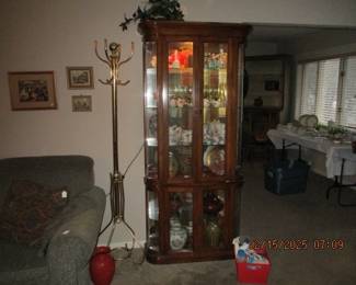 Lighted curio cabinet