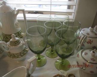 One of 3 sets of Indiana  goblets