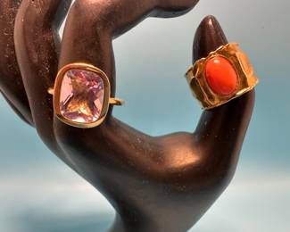 All 18k .  We have two of the first ring