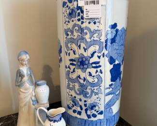 Laura Ashley Home Dresser, Blue and White Umbrella Stand