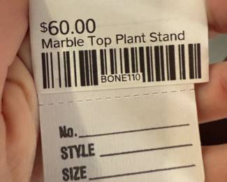 Marble Top Plant Stand