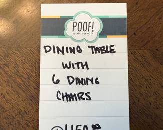Dining Table with 6 Dining Chairs