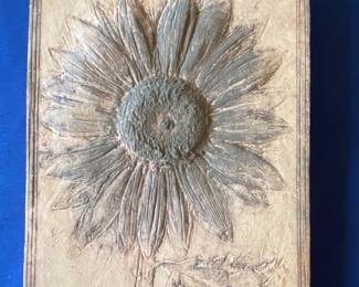 embossed floral art plaques