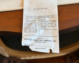 Century Furniture, Queen Anne style, ivory upholstered mahogany dining chairs - set of 6 available